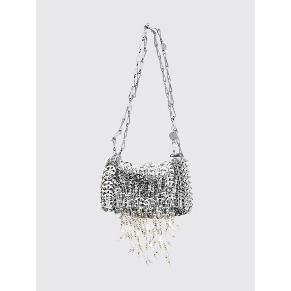 Rabanne Women 1969 Nano Metallic Mesh Mini Bag Rabanne With Jewel Fringes - Picture 2 of 3